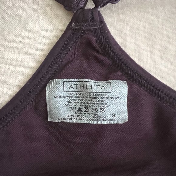 Athleta Eagle Pose Bra/Bralette Wild Raisin Size S - Picture 3 of 6